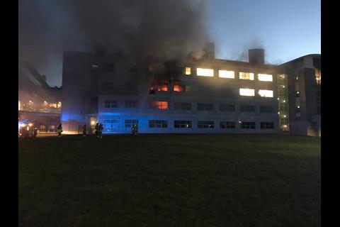 A picture showing the St Andrews fire